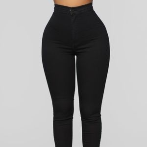 Fashion Nova Super High Waist Denim Skinnies